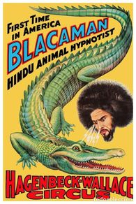 Poster collecting : freak show - the blacaman, hindu animal hipnotist - Horror Movie Poster, cartel 30x40 !! 4 x30 EUR !